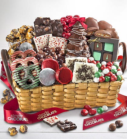 Simply Chocolate® Dlxe Celebrate the Season Basket